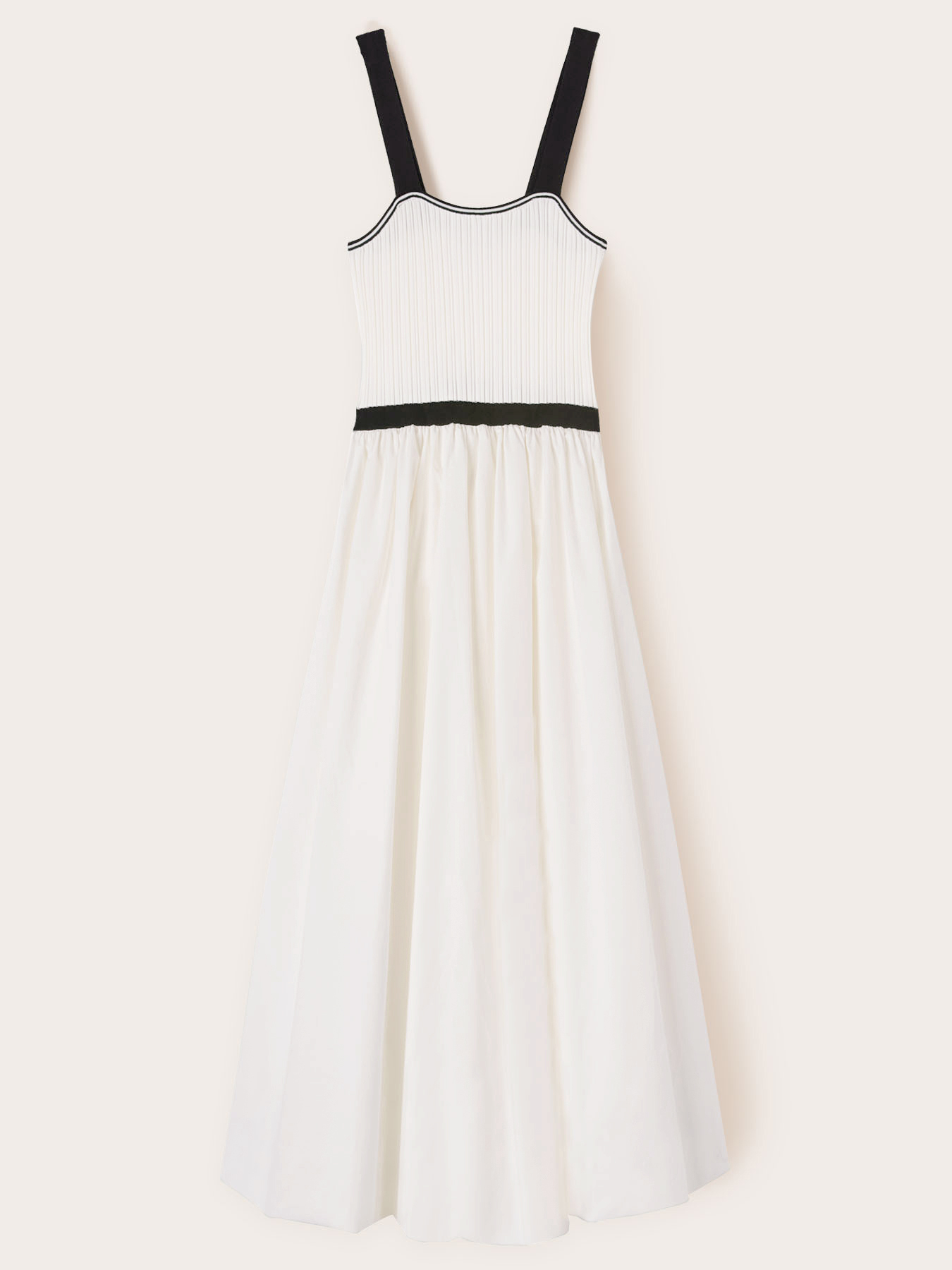 Kleid aus zwei Materialien mit Tellerrock image number 4