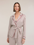 Striped shirt in viscose twill image number 3
