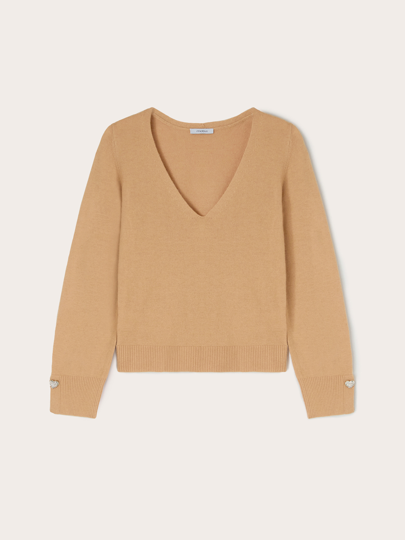 Pullover mit Schmuckknopf an den B&uuml;ndchen image number 4