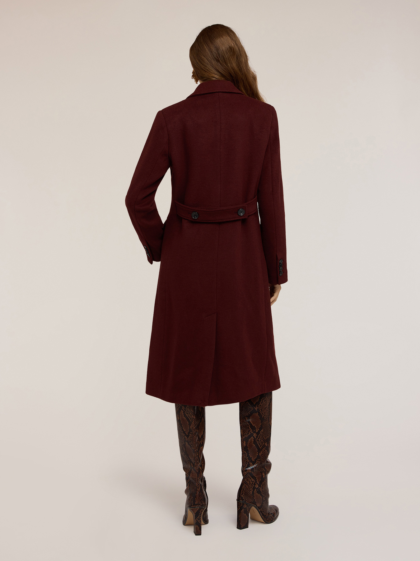 Cappotto doppiopetto in drap misto lana image number 1