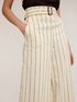 Pantalon palazzo &agrave; rayures The Tailoring Lab image number 3