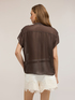 Chemise en georgette lamin&eacute;e avec poches image number 1