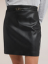 Coated fabric miniskirt image number 3