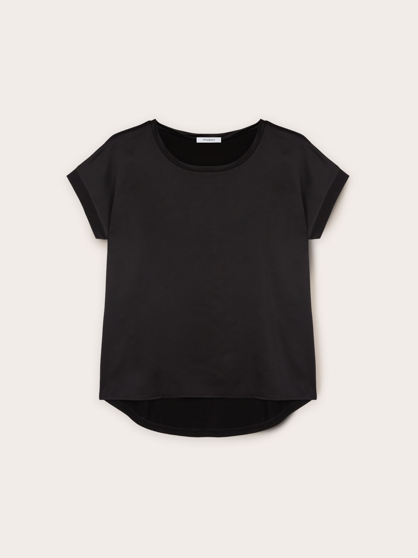 Two-material T-shirt image number 0