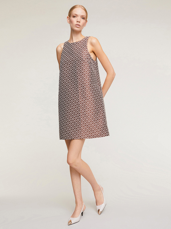 Jacquard-Kleid mit Double Love Muster
