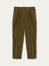 Wool blend carrot fit trousers image number 3