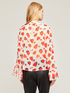 Blusa con rouches y estampado de flores image number 1