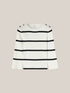Striped rib knit sweater image number 3