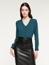 Blusa fluida scollo a serafino image number 0