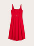 Flare dress in poplin with belt image number 4
