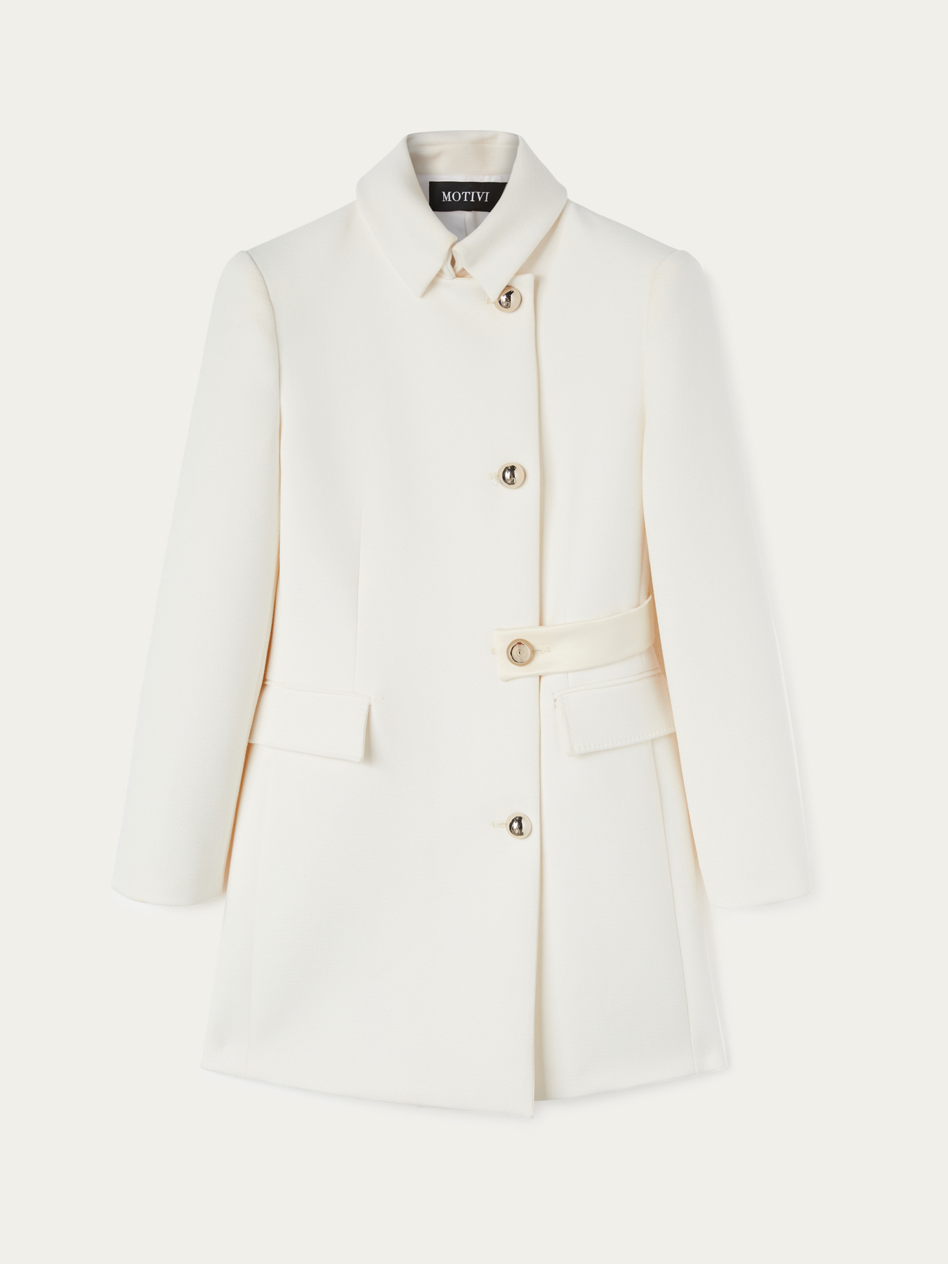 Cappotto doppiopetto in tessuto cr&ecirc;pe image number 4