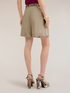 High-waisted poplin shorts with belt image number 1