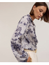 Satin blouse with print and draping image number 3
