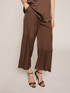 Viscose satin cropped trousers image number 2