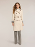 Trench ceintur&eacute; double boutonnage m&eacute;lange coton image number 2