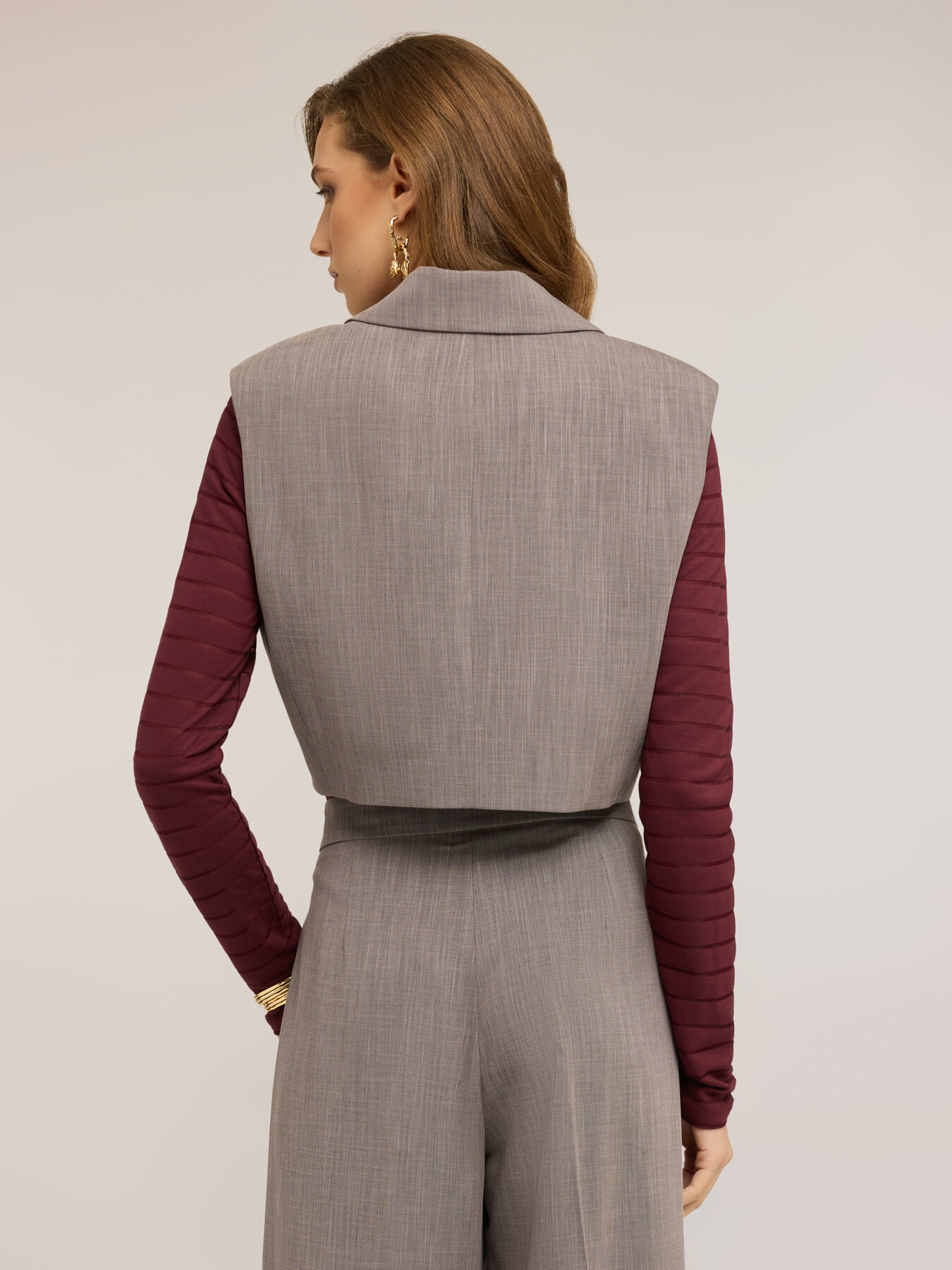 Kurze Weste mit Revers image number 2