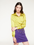 Solid colour satin shirt image number 0