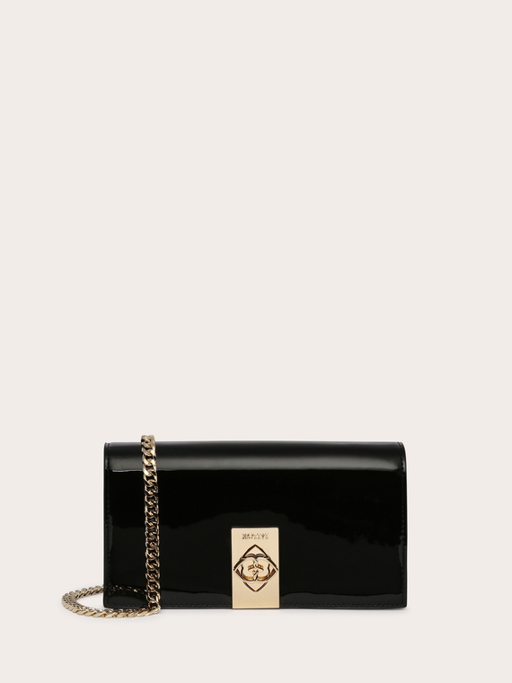 Motivi Wallet Daily in vernice Donna, Nero, Taglia 01