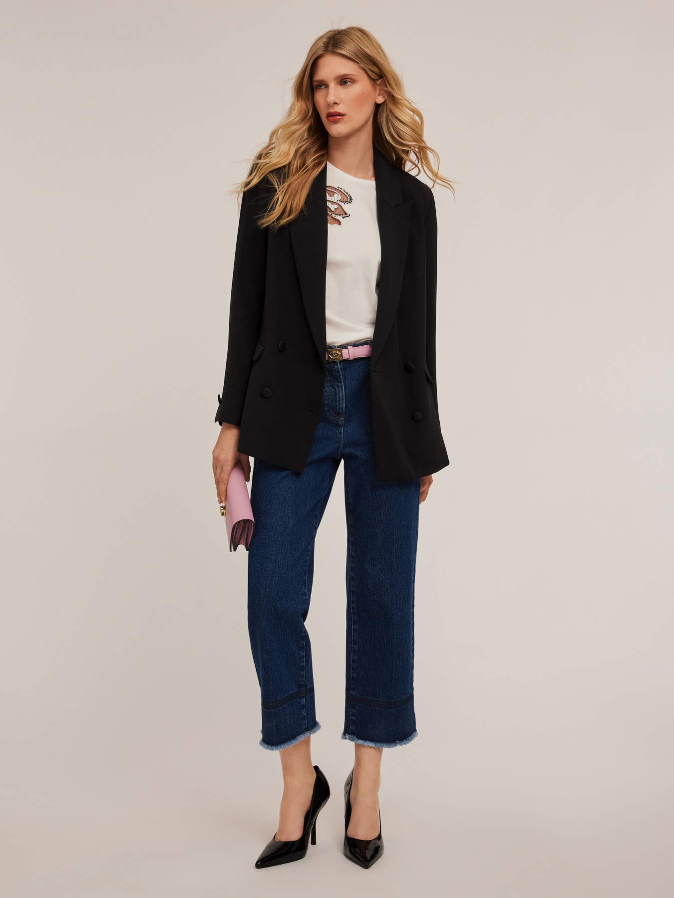 Double-breasted oversized blazer image number 5