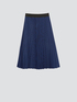 Mid-length pleated skirt with houndstooth pattern image number 3