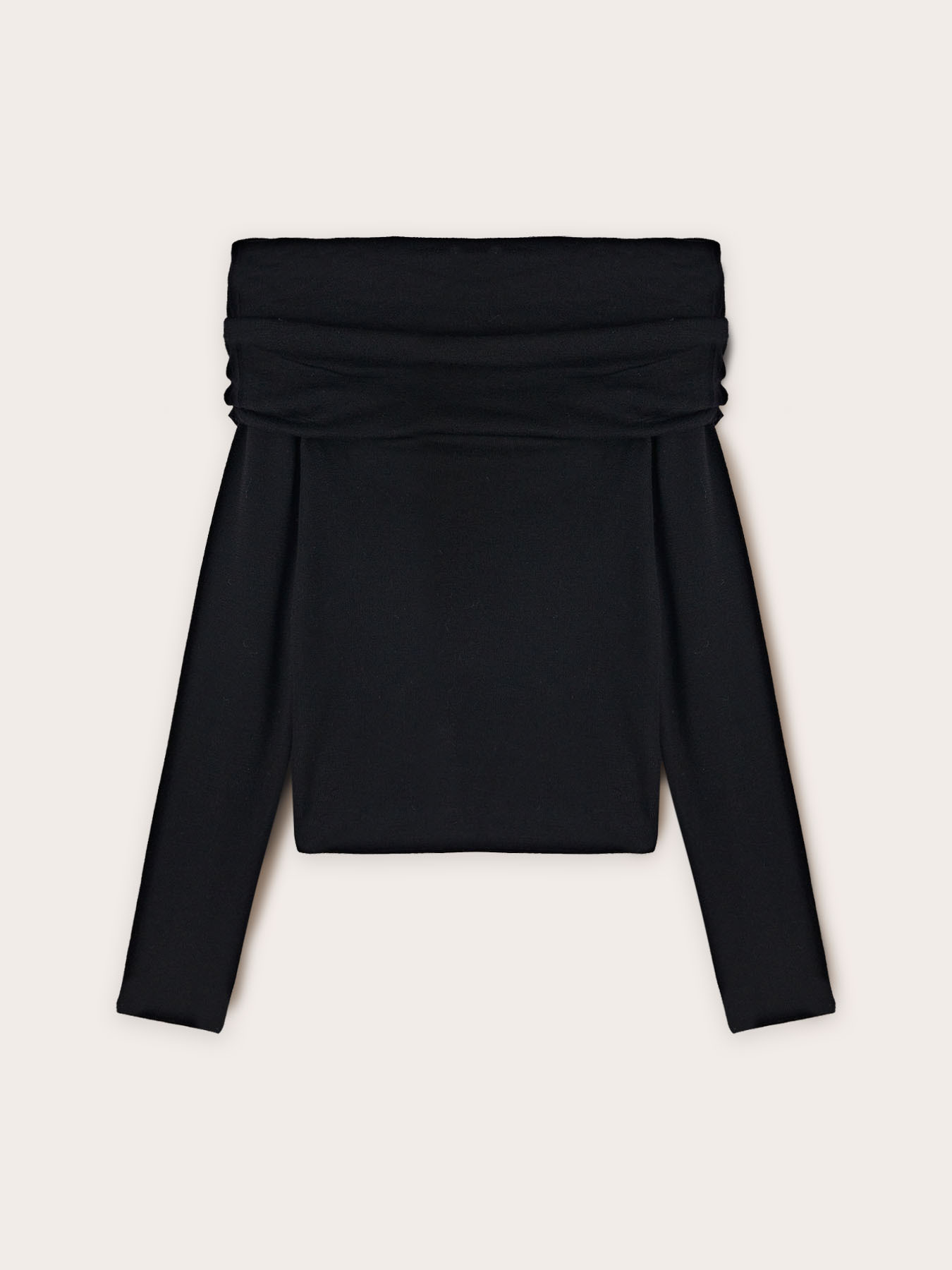 Schulterfreier Pullover aus Wolle image number 3