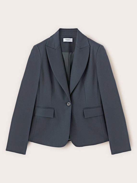 Single-breasted blazer with lapels