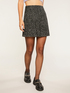 Gonna corta in tessuto spigato con strass image number 0