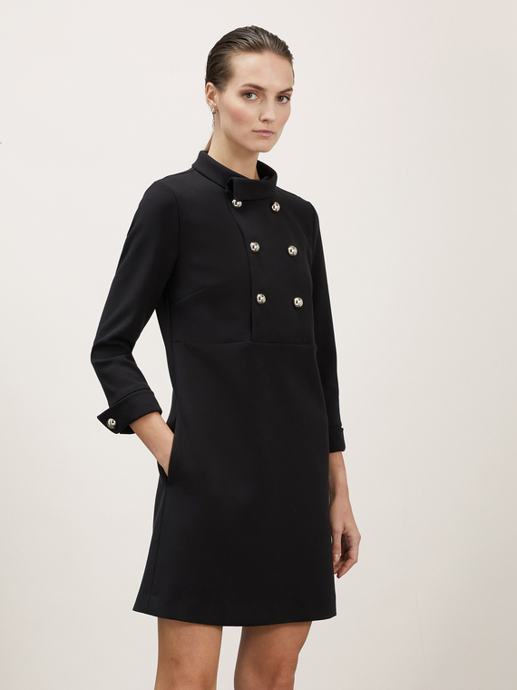 Minivestido con doble botonadura