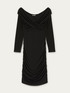 Schulterfreies Kleid aus Jersey mit Lycra-Effekt image number 3