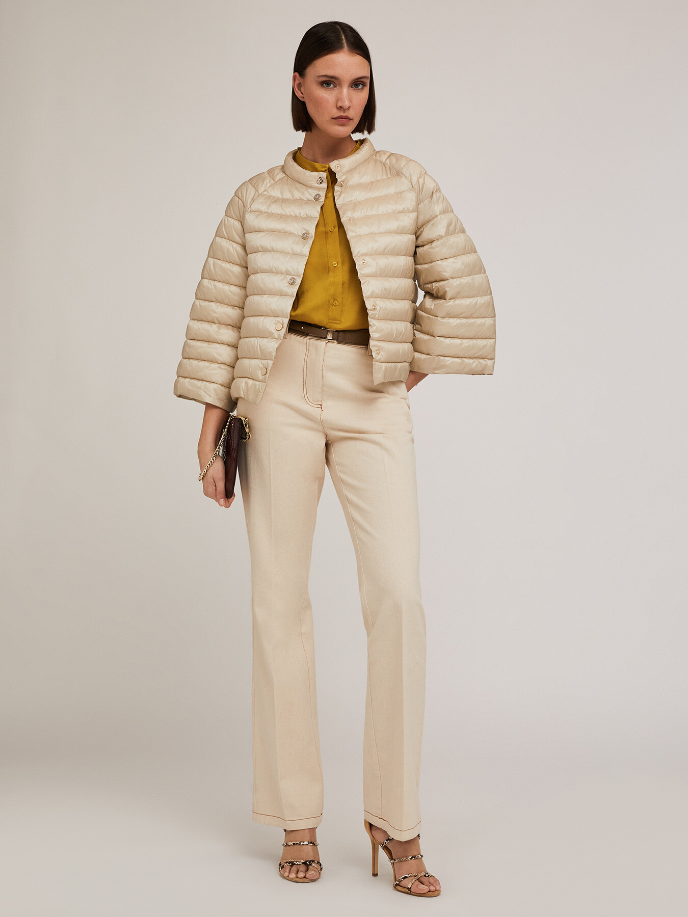 Cappa imbottita in nylon lucido image number 2