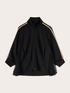 Felpa over con zip e inserto in pizzo image number 4
