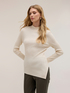 Rippstrick-Pullover mit diagonalen Rippen und asymmetrischem Saum image number 0
