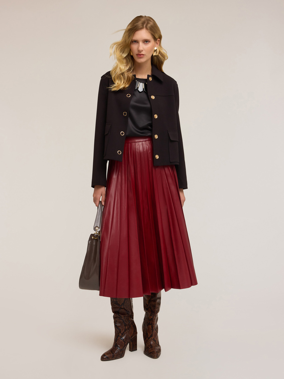 Viscose blend jacket with epaulettes