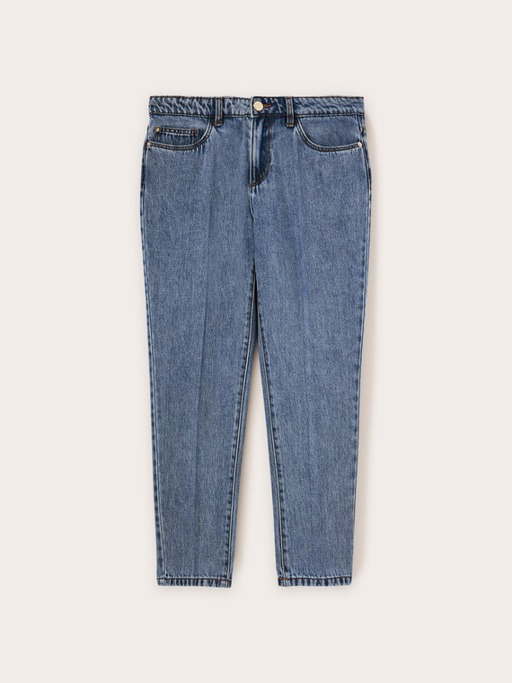 Regular fit jeans with pressed crease