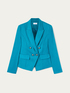 Double-breasted solid colour blazer image number 3