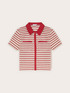 Striped t-shirt with contrast collar image number 4