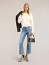Viscose knit top with tonal trims image number 2