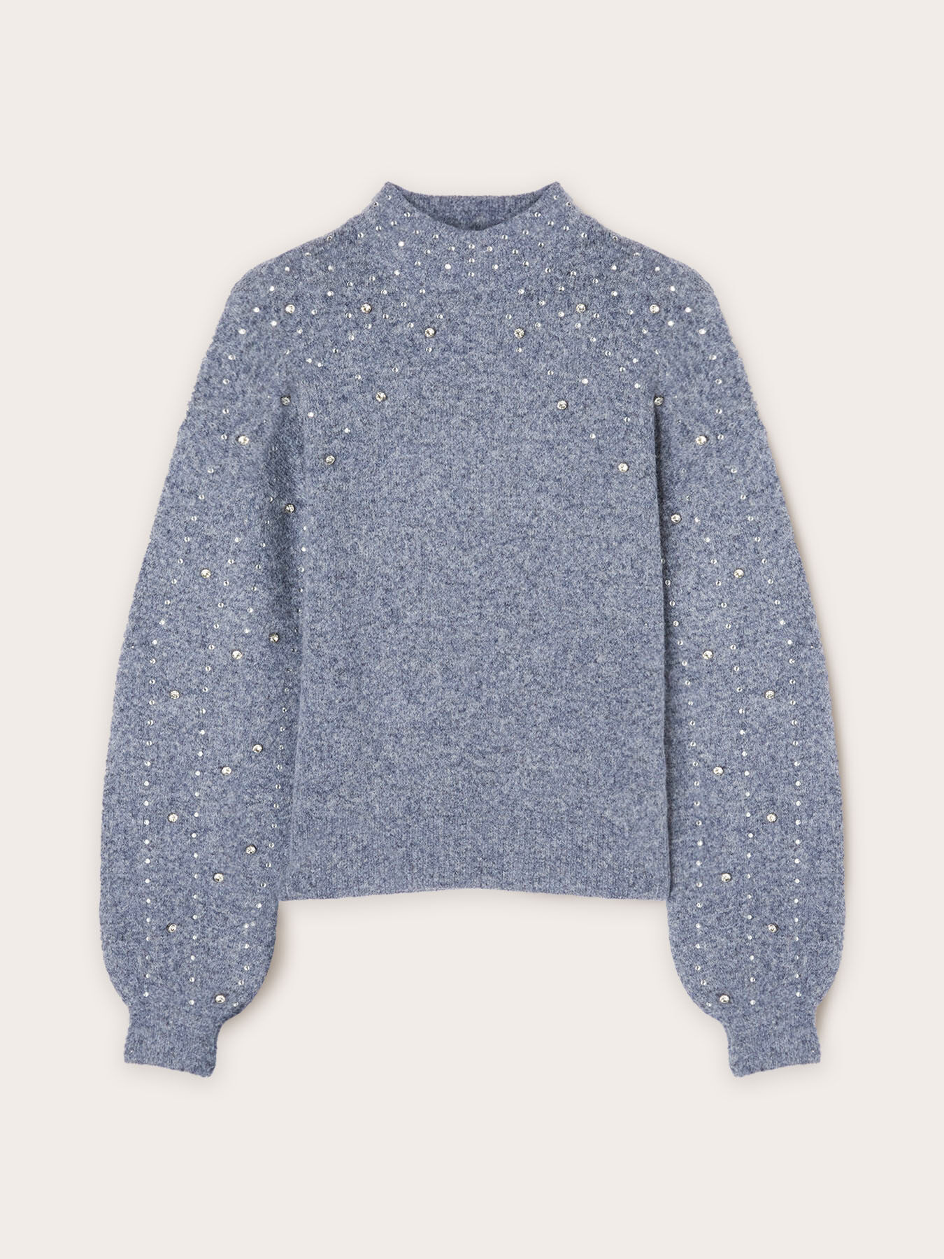 Pullover mit aufgestickten Steinen image number 4