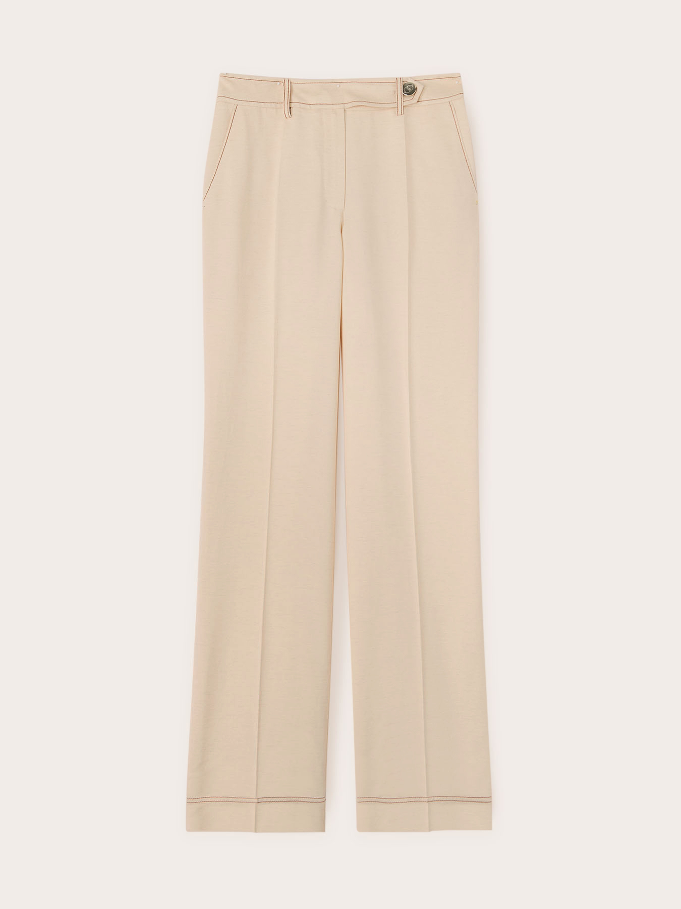 Pantalon large avec surpiqûres contrastantes image number 4