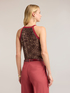 Fine viscose flamed knit top image number 1