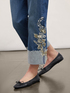 Jean cropped avec broderie image number 2