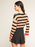 Striped sweater with jewel buttons feature image number 1
