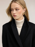 Double-breasted coat in wool blend drap image number 3