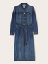 Rochie tip cămașă din denim amestecat cu tencel image number 4