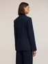 Tailored denim blazer with contrast stitching image number 1