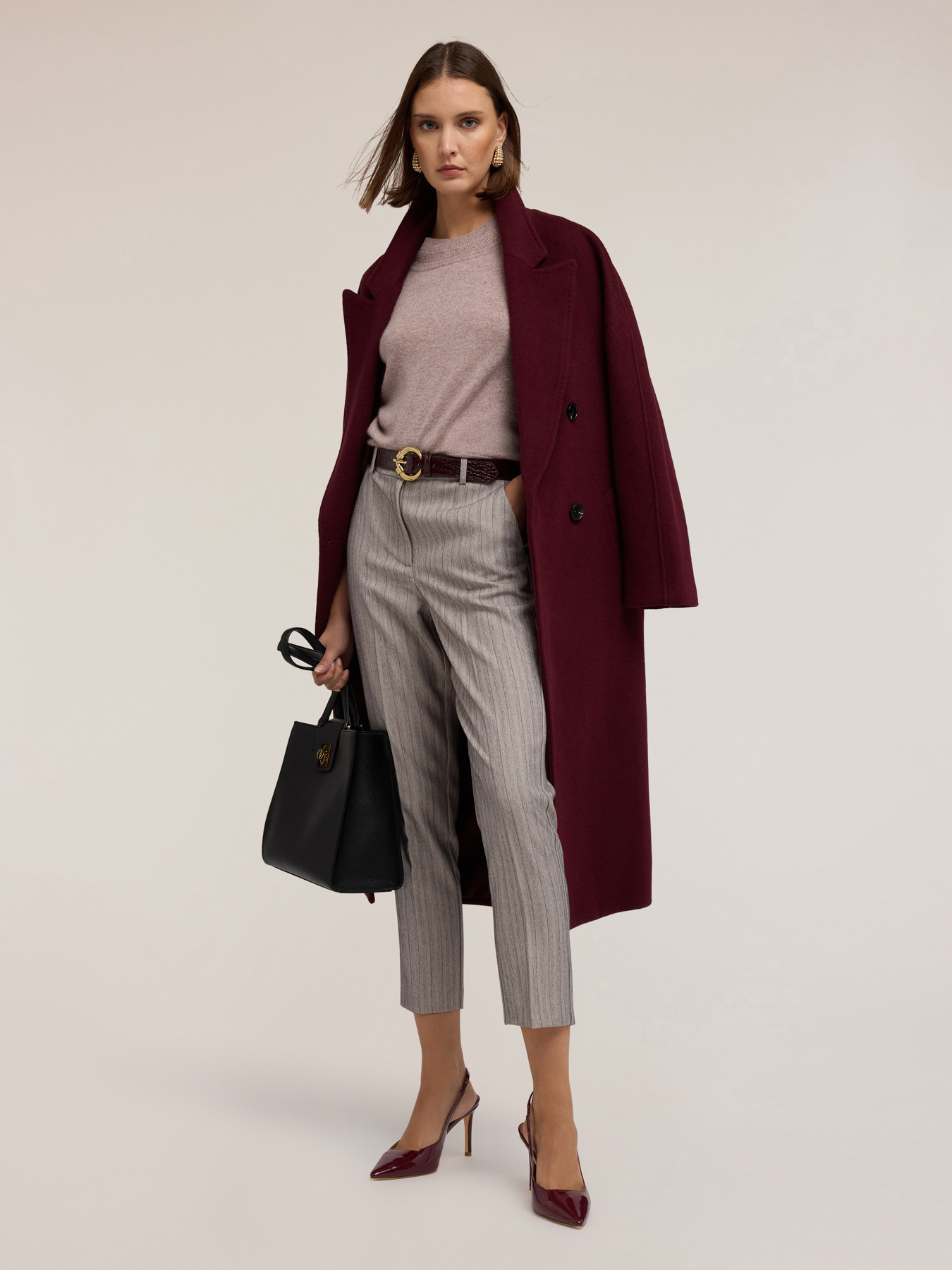 Pantaloni regular gessati image number 3