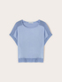 Satin blouse with boat neckline image number 4