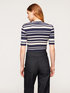 Striped rib knit T-shirt image number 1