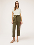 Paperbag trousers with floral embroidery image number 0