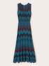 Robe fourreau longue en tricot fin chevron image number 4